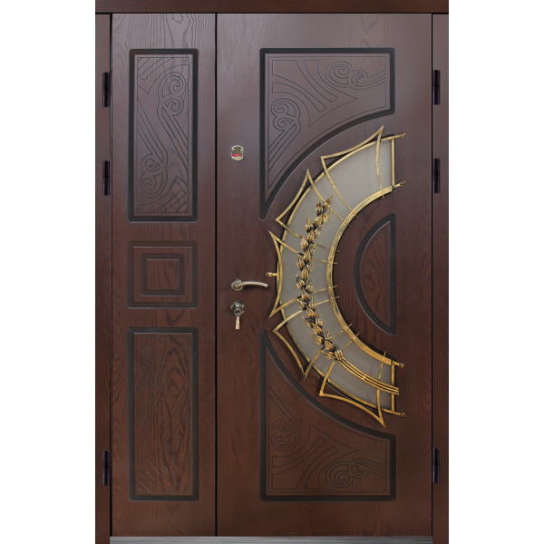 Двері вхідні в будинок з полімерними накладками Kronos Cottege 05018